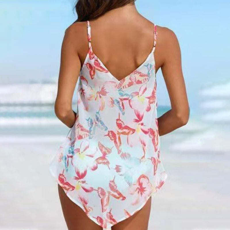 Beliebter Farbiger Bikini Aus Chiffon