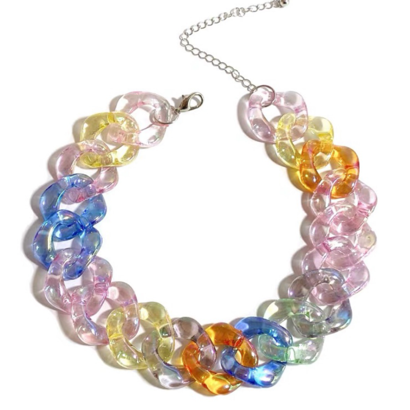 Bunte Chokerhalskette