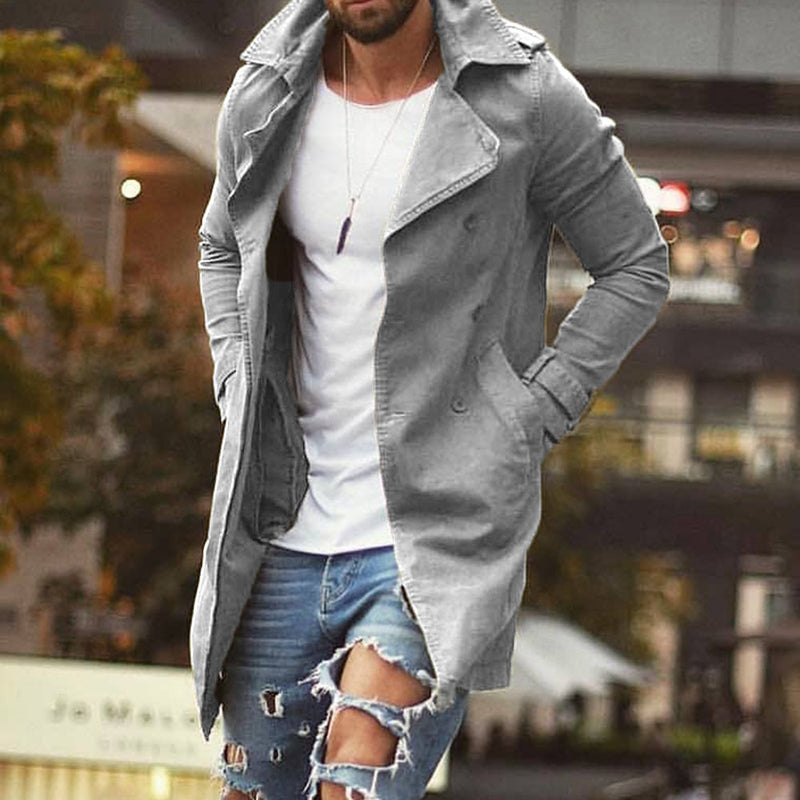 Schmal Geschnittene Mittellange Freizeitjacke für Herren