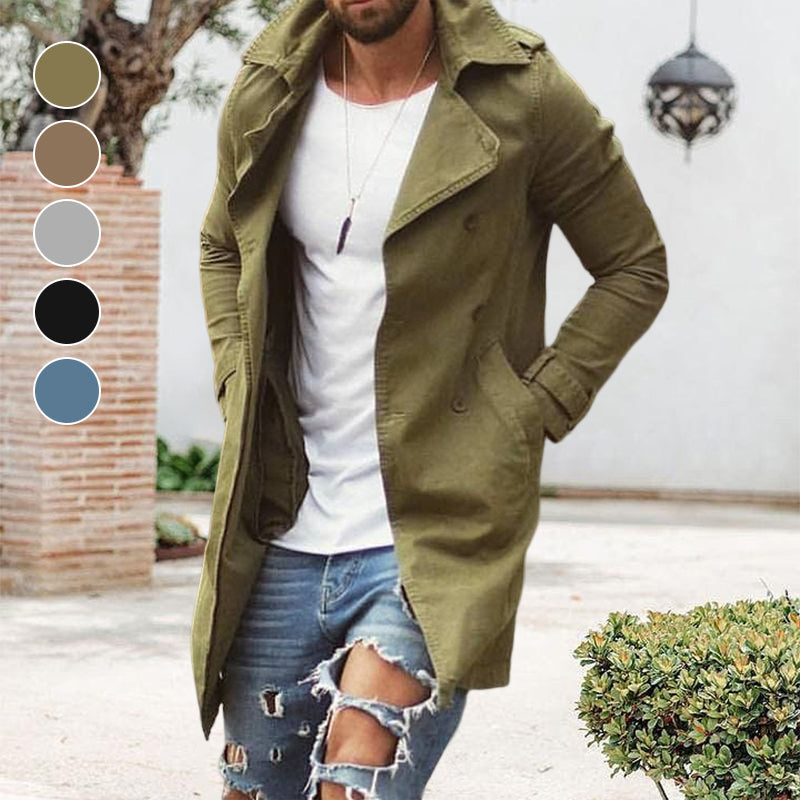 Schmal Geschnittene Mittellange Freizeitjacke für Herren