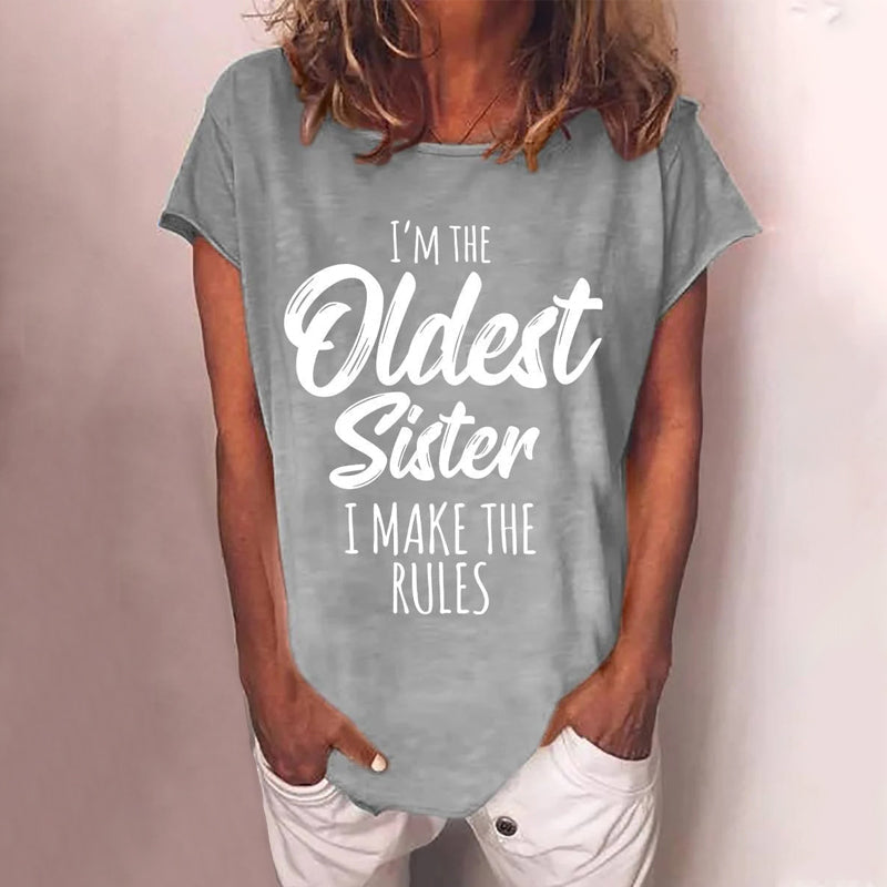 Damen T-Shirt mit Buchstabendruck
