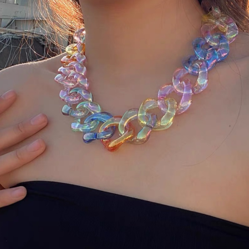 Bunte Chokerhalskette