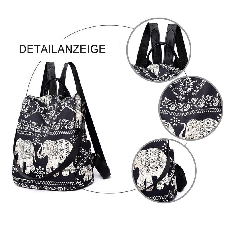 Böhmischer Elefant Nylon Rucksack