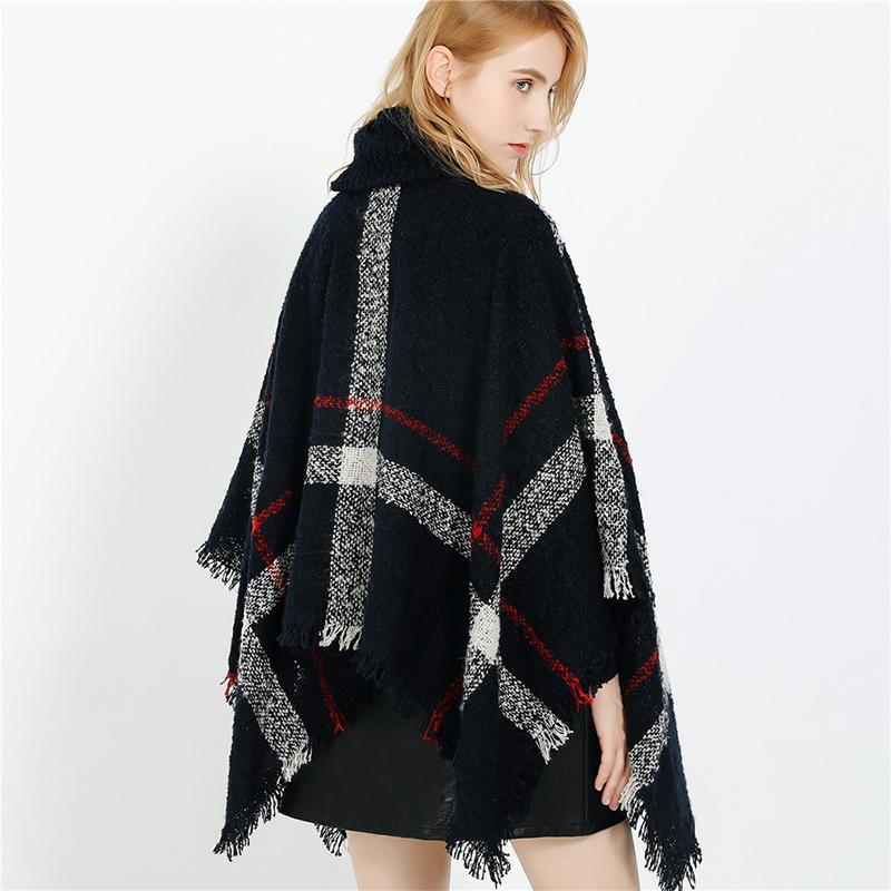 Plaid Cape Pullover