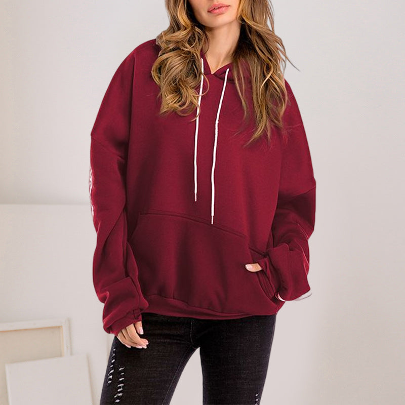 Einfarbiger Kapuzenpullover