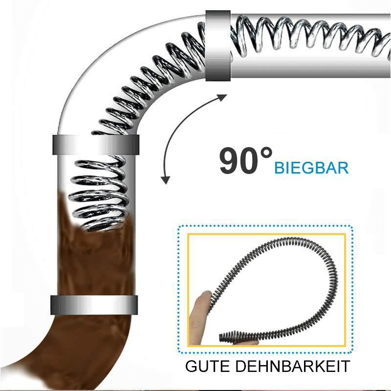 Rohr Ausbaggerung Feder （Enthalten Stecker für Bohrmaschine）