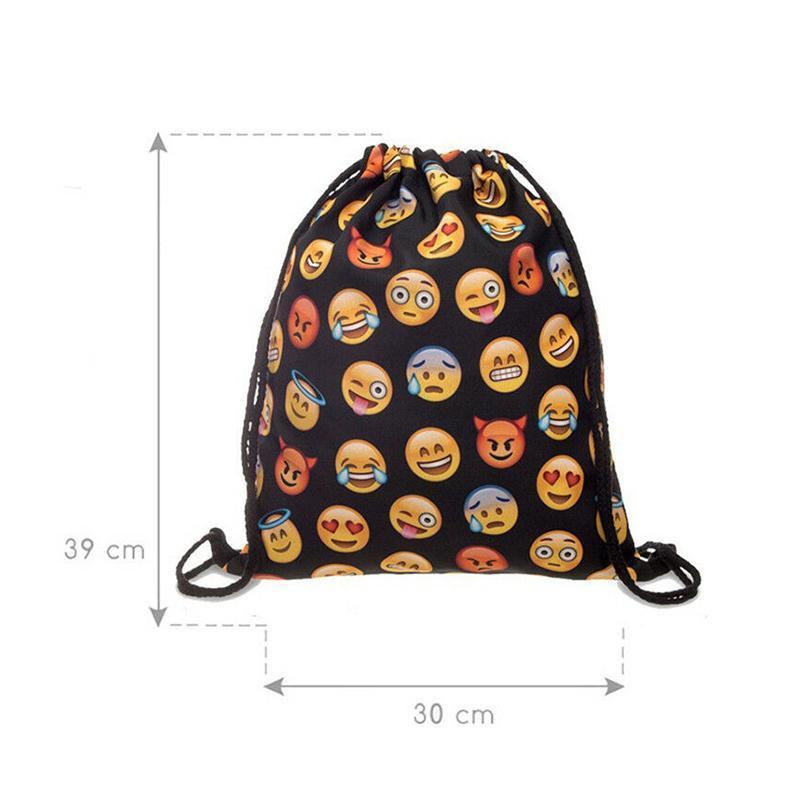 Interessante Emoticon Tunnelzugstasche