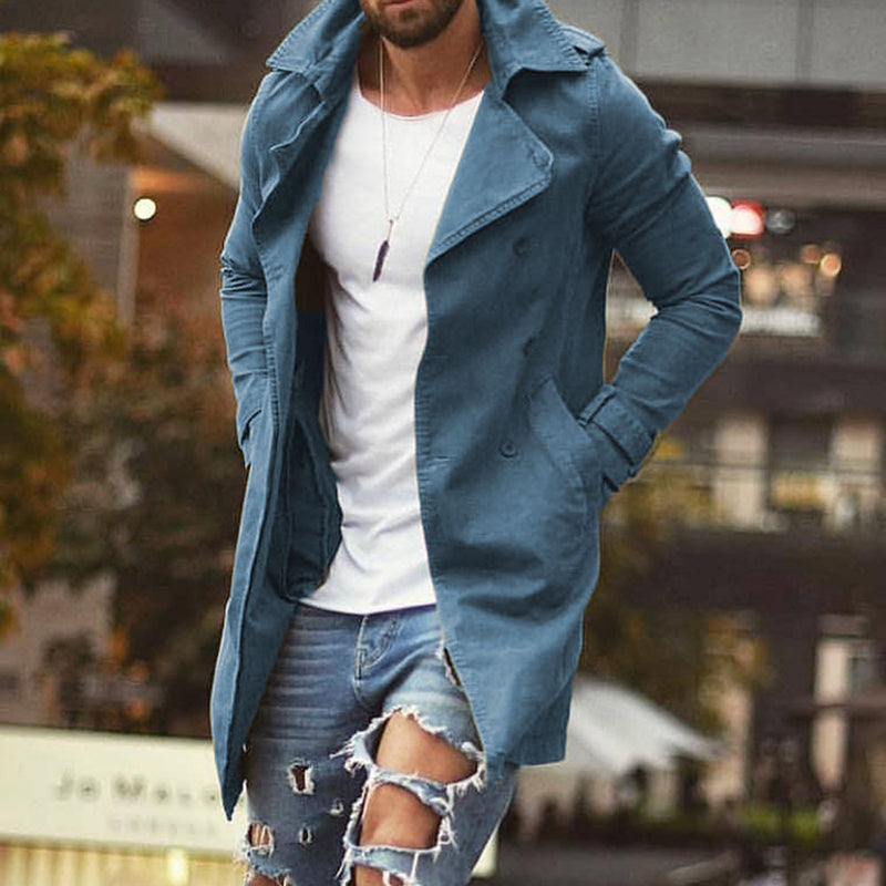 Schmal Geschnittene Mittellange Freizeitjacke für Herren