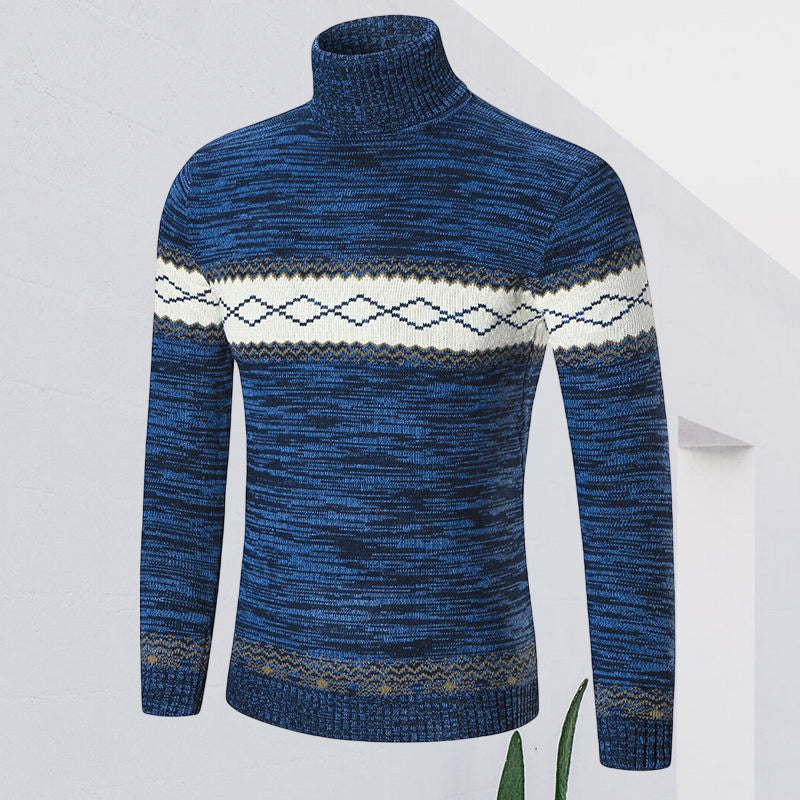 Modischer Einfacher Strickpullover mit Rautenmuster für Herren