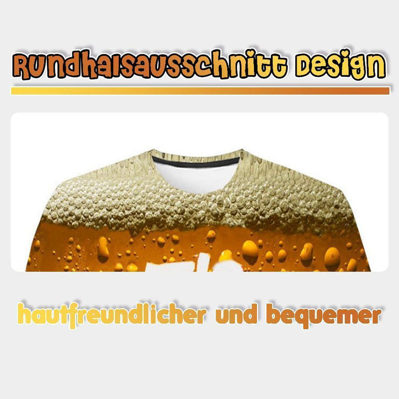 3D Druck Bier-Luftblasen T-Shirt