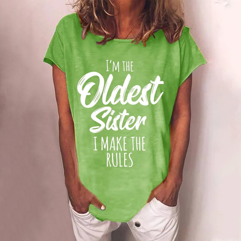 Damen T-Shirt mit Buchstabendruck