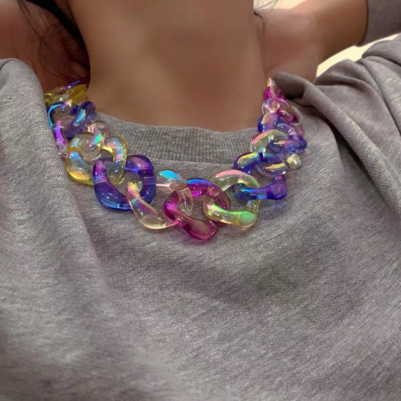Bunte Chokerhalskette