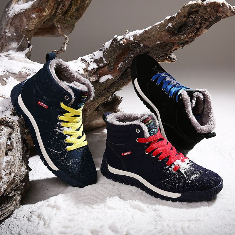 Herren Winterschuhe Warm Gefüttert Schneestiefel