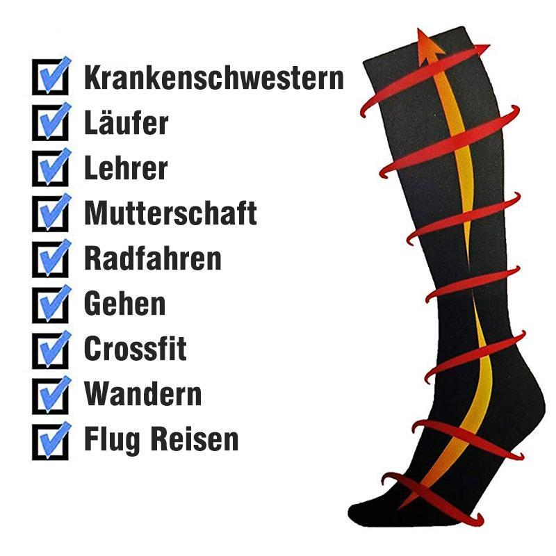Ultra-V-Streifen Kniehohe Kompression Socken