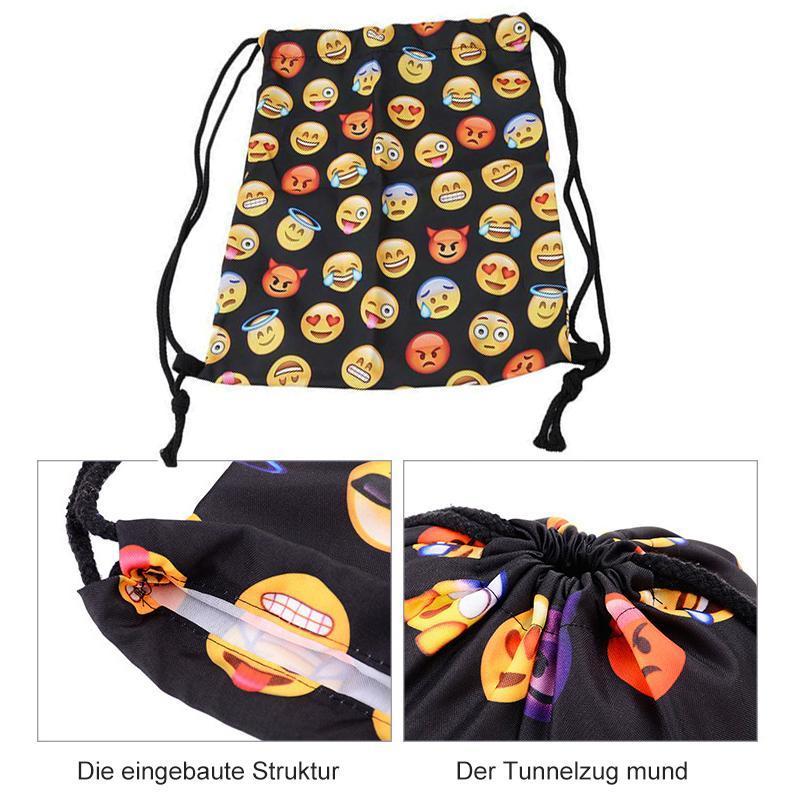 Interessante Emoticon Tunnelzugstasche