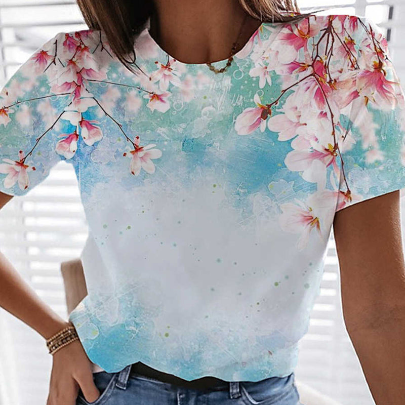 Einfaches Sommer-T-Shirt mit Aufdruck