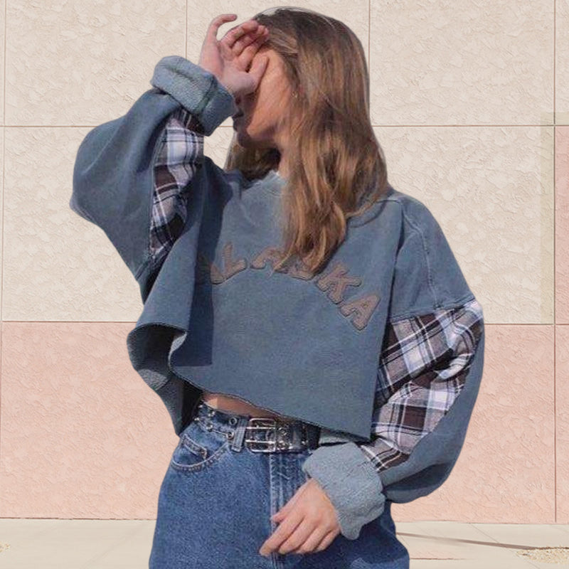 Lockeres Damen-Sweatshirt mit Rundhalsausschnitt