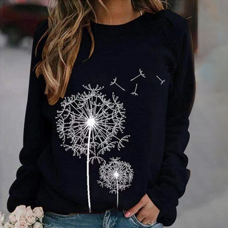 Sweatshirt mit Löwenzahn-Print