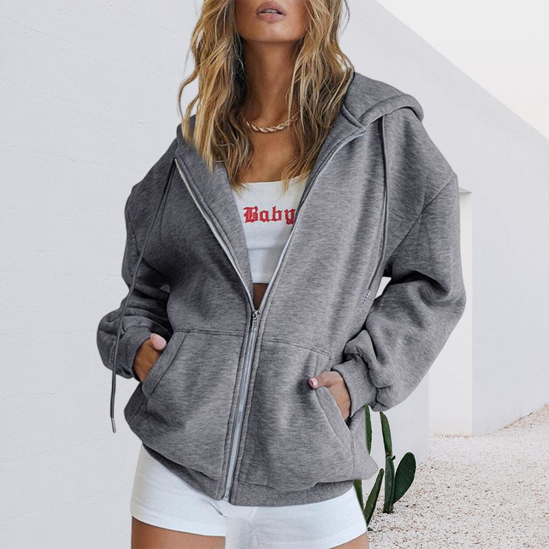 Übergroßes Damen-Sweatshirt mit Kapuze