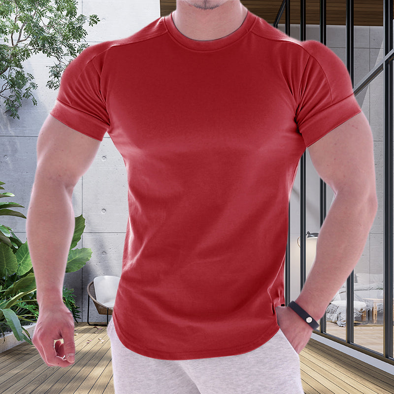 Einfarbiges Hochelastisches T-Shirt