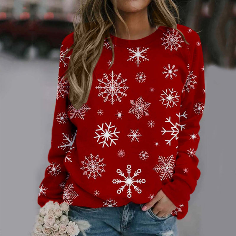Weihnachtselement 3D-Druck All-Match Sweatshirt