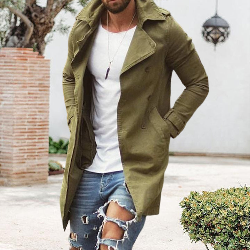 Schmal Geschnittene Mittellange Freizeitjacke für Herren