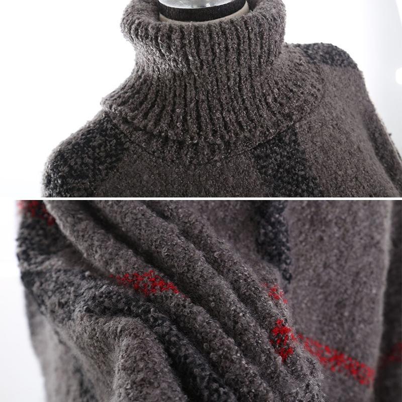 Plaid Cape Pullover