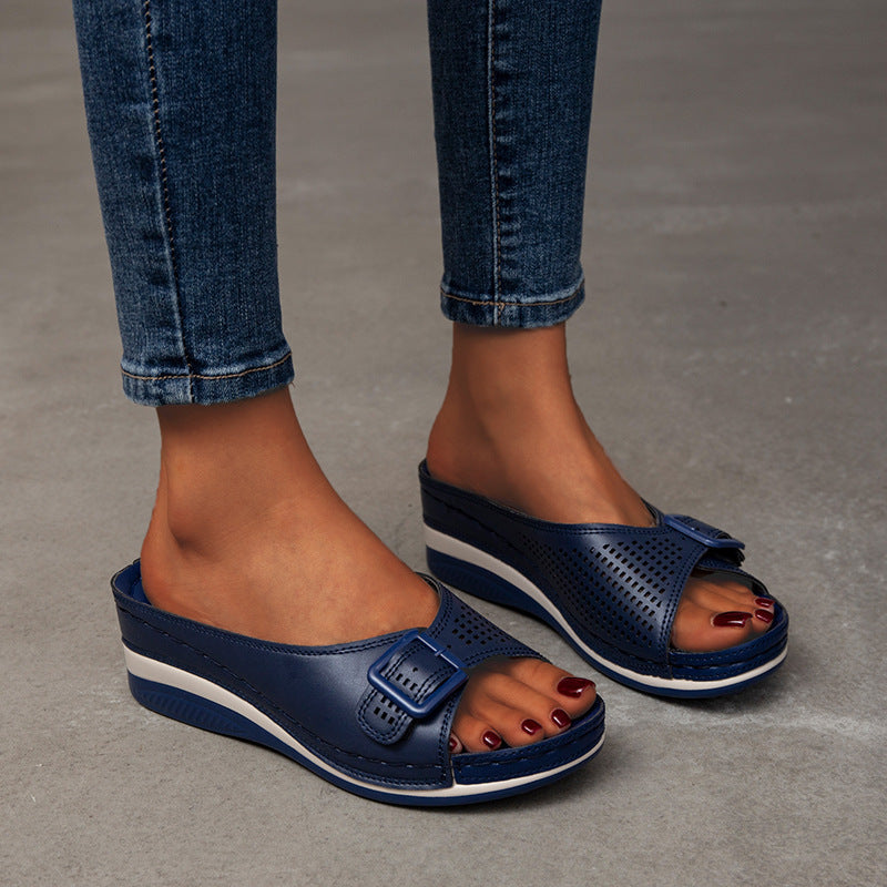 Damen lässige modische Plateauschuhe mit Keilabsatz