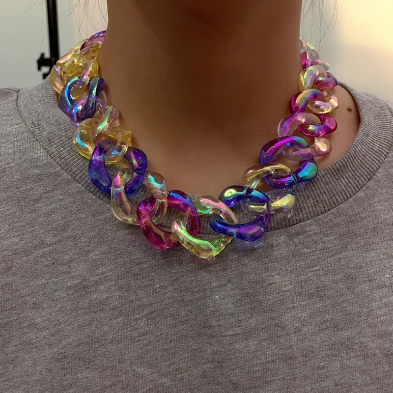 Bunte Chokerhalskette