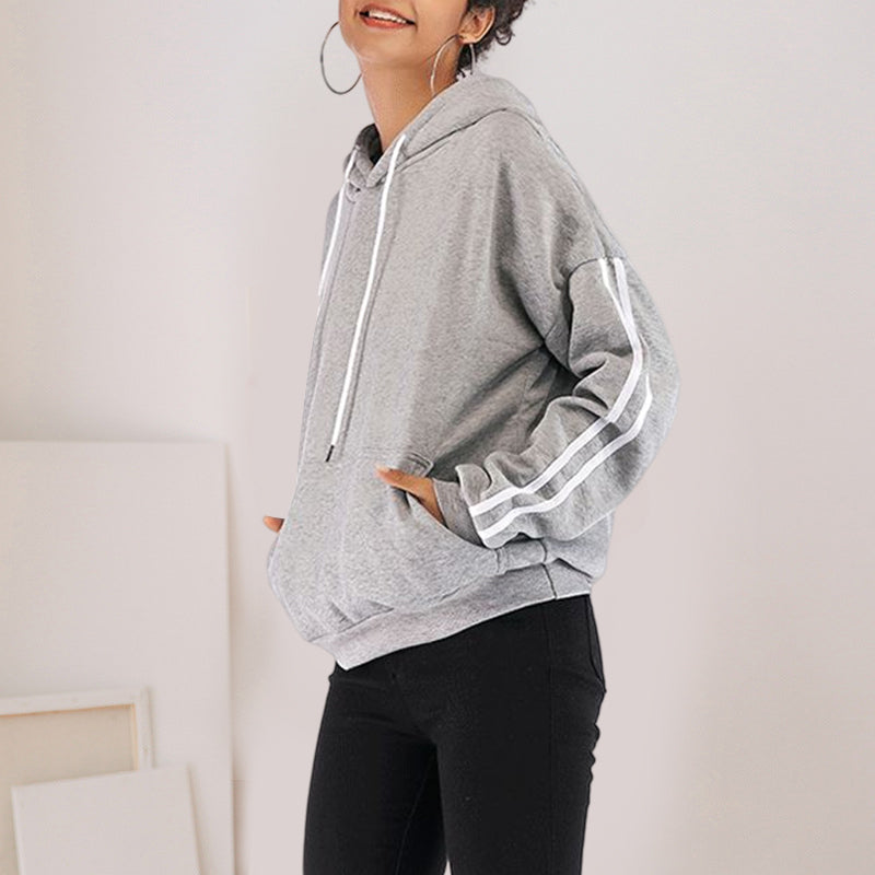 Einfarbiger Kapuzenpullover