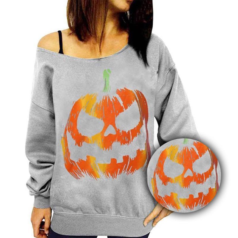 Damen Halloween Schulterfrei Sweatshirts