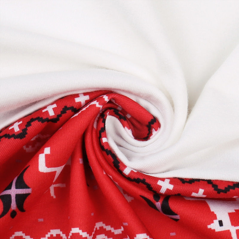 Langarm-T-Shirt mit Elch-Print und Rundhalsausschnitt