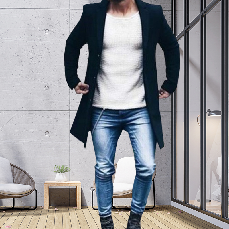 Mantel aus Tweed für Herren