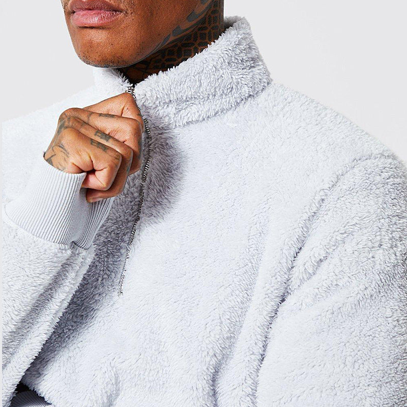 Langarm-Sweatshirt aus Plüsch für Herren