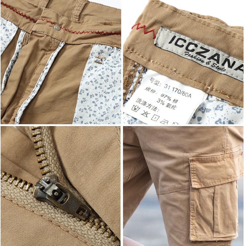 Herren-Multi-Pocket-Overalls-Shorts
