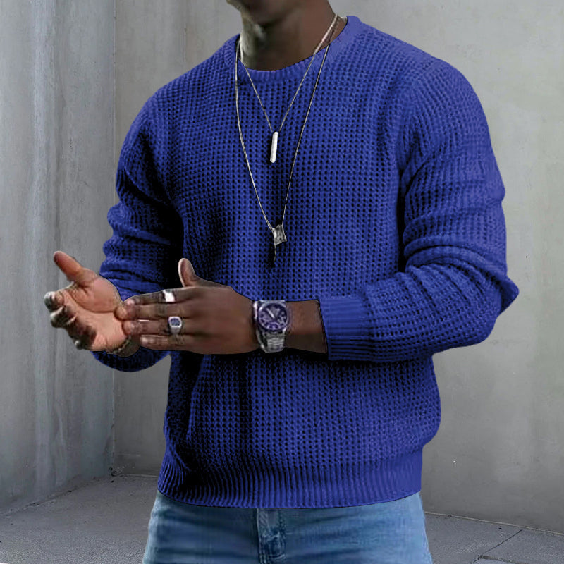 Langärmliger Pullover mit Rundhalsausschnitt
