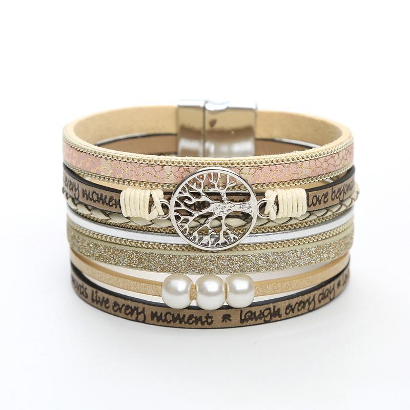 Baum des Lebens Multi-Ring-Armband mit Perlen