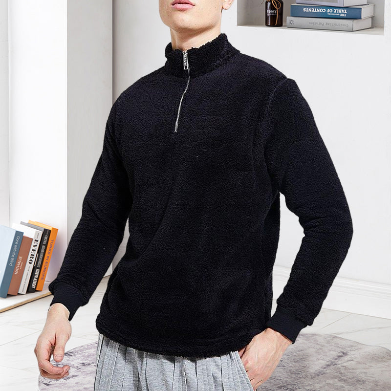 Langarm-Sweatshirt aus Plüsch für Herren
