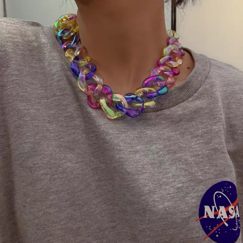 Bunte Chokerhalskette