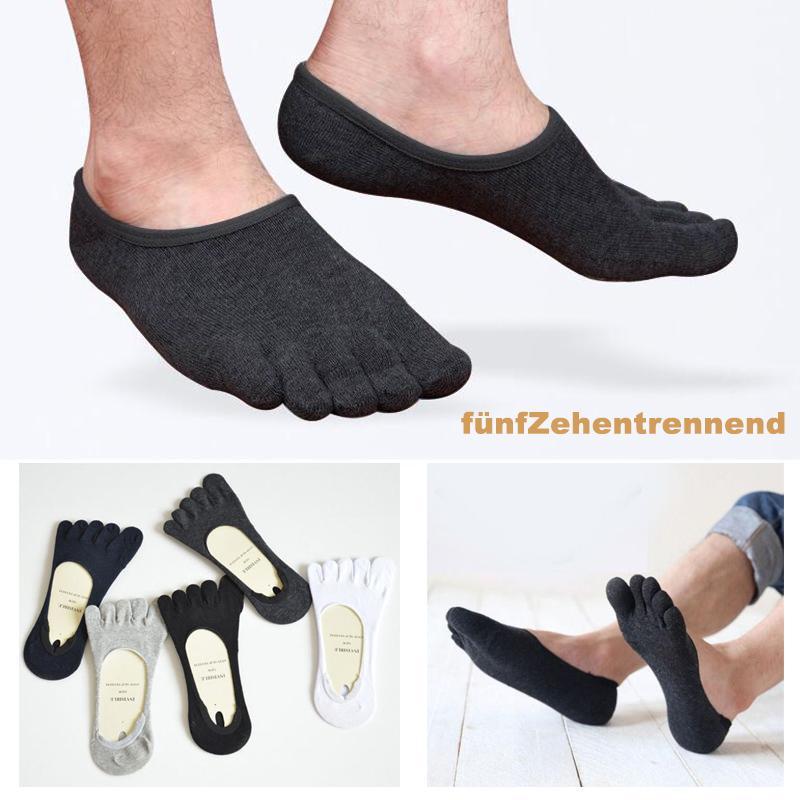 Atmungsaktive, unsichtbare Baumwollsocken mit fünf Fingern（5 Paar）