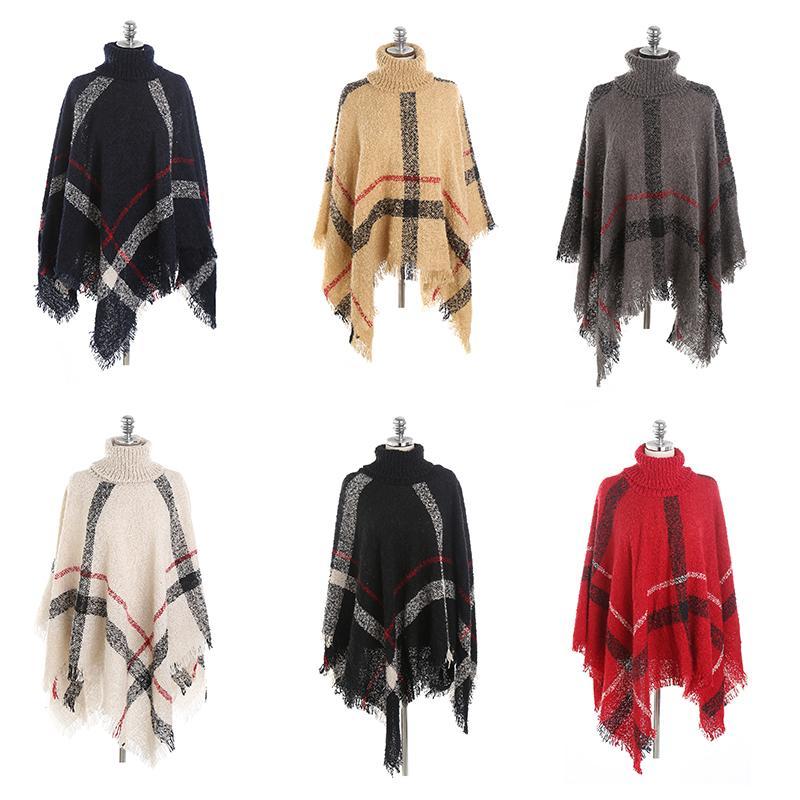 Plaid Cape Pullover