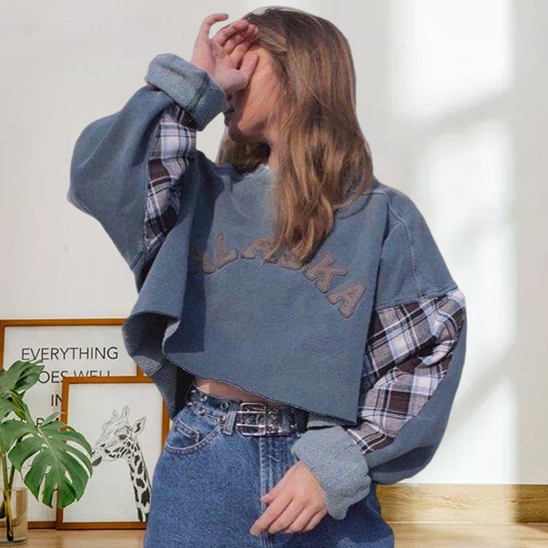 Lockeres Damen-Sweatshirt mit Rundhalsausschnitt