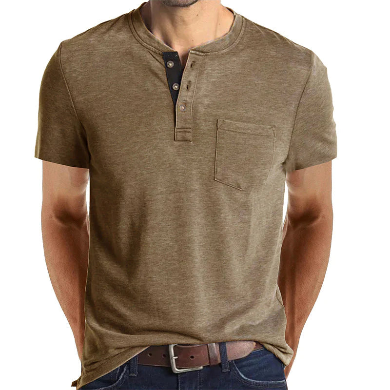 Mehrfarbiges Kurzarm-T-Shirt aus Baumwolle für Herren