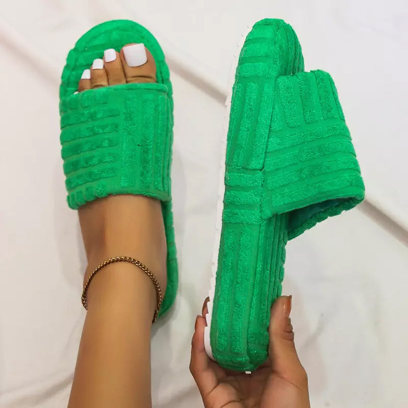 Einfarbige Plateauschuhe für Damen