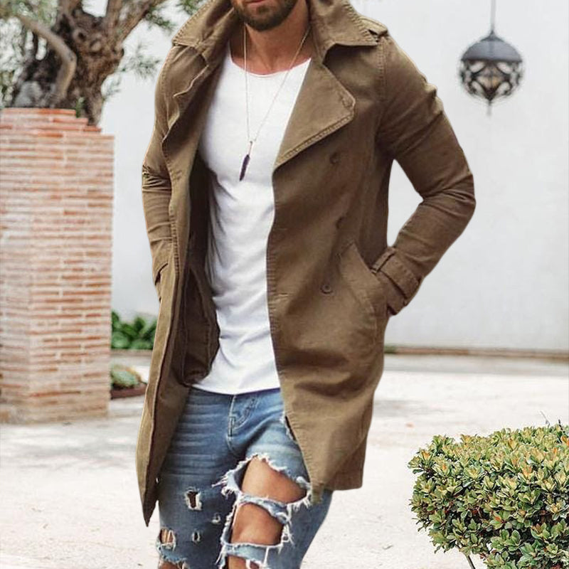Schmal Geschnittene Mittellange Freizeitjacke für Herren