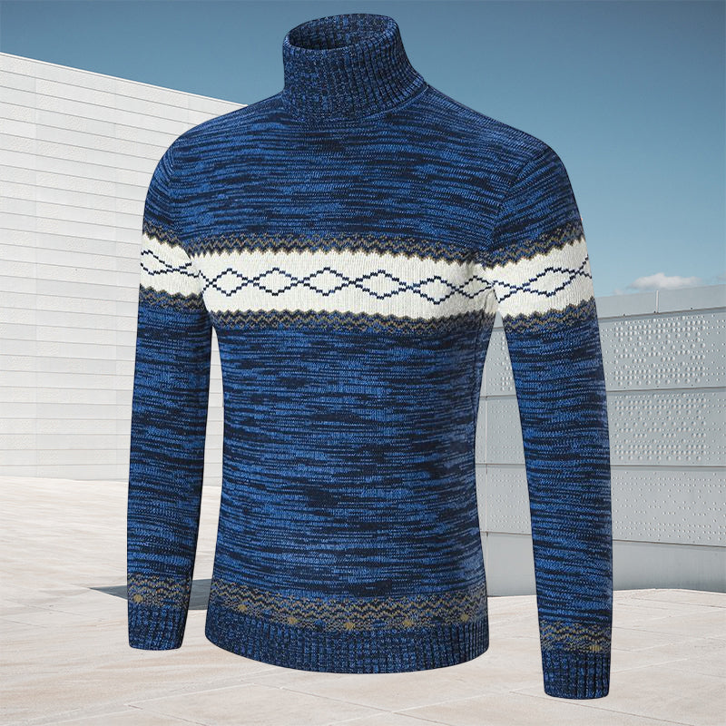 Modischer Einfacher Strickpullover mit Rautenmuster für Herren