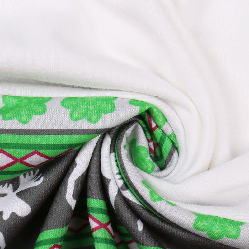Langarm-T-Shirt mit Elch-Print und Rundhalsausschnitt