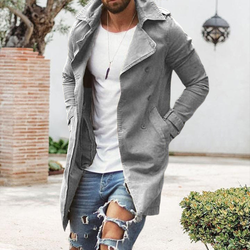 Schmal Geschnittene Mittellange Freizeitjacke für Herren