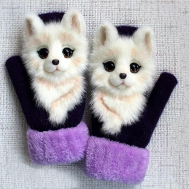 Niedliche Tierhandschuhe