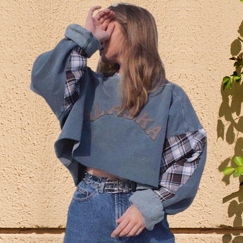 Lockeres Damen-Sweatshirt mit Rundhalsausschnitt
